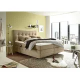 Malibu Boxspringbett 180x200cm Beige inkl. Motor, Ausführung:Variante 1