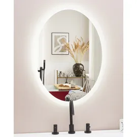 Beliani Beliani, Spiegel, Viriat 60 cm mit Led Beleuchtung Rechteckig Antibeschlagsystem Touch Sensor Modern