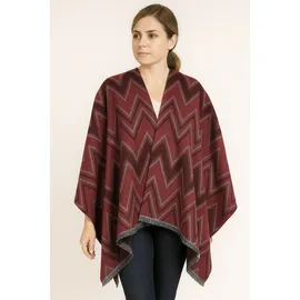 COLLEZIONE ALESSANDRO Poncho im Zick-Zack Design