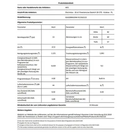 AEG Serie 6000 GU6200B1EXM Unterbau-Geschirrspüler (Unterbau, 600 mm)