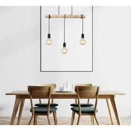 GLOBO Pendelleuchte Gregor 3-flammig Metall Schwarz E27