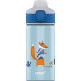 Sigg Miracle Kinder Trinkflasche (0.4 L), robuste Kinderflasche mit auslaufsicherem Deckel, einhändig bedienbare Trinkflasche mit Strohhalm