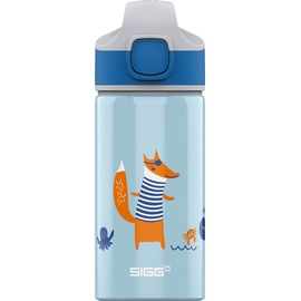 Sigg Miracle Kinder Trinkflasche (0.4 L), robuste Kinderflasche mit auslaufsicherem Deckel, einhändig bedienbare Trinkflasche mit Strohhalm