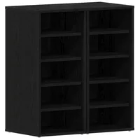 VidaXL Schuhschrank 2er Set Schwarz Eiche 32x35x70 cm Holzwerkstoff