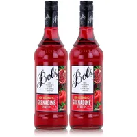 Bols Sirup Grenadine 0,75L - Cocktails Milchshakes Kaffeesirup (2er Pack)