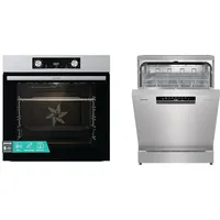Gorenje OptiBake BOS 6737 E02X Einbau-Backofen / 77L & GS642E90X Freistehender Geschirrspüler, 60 cm, 13 Maßgedecke