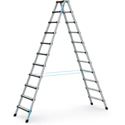 Zarges Comfortstep B Stehleiter mit gepolsterter Stufen-Vorderkante 2x11 Stufen