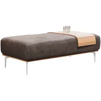 W.Schillig Polsterhocker »run«, mit elegantem Holzsockel, Füße in Chrom