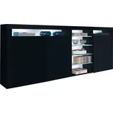 borchardt Möbel Highboard 200 x 89 x 35 cm Schwarz