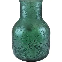 Dekovase AM DESIGN "aus recyceltem, mattem grünem Glas", grün, B:25,5cm H:35,5cm, Glas, Vasen, sorgt für eine stilvolle Dekoration