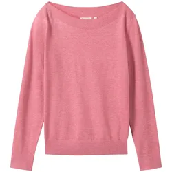 TOM TAILOR Damen Basic Strickpullover, rosa, Uni, Gr. XXL
