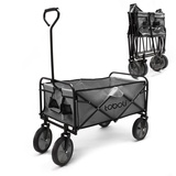 Toboli Bollerwagen faltbar Offroad grau, Faltbollerwagen belastbar bis 100 kg, Klappbollerwagen für Strand, Garten, Einkäufe