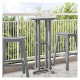 vidaXL Bartisch 55 x 55 x 107 cm Hellgrau
