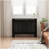 vidaXL Heizkörperabdeckung Schwarz Eichen-Optik 112 x 19 x 81,5 cm