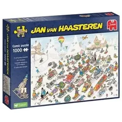 JUMBO SPIELE 1110100025 Puzzle 1000 Teile Jan van Haasteren - Es geht nur bergab