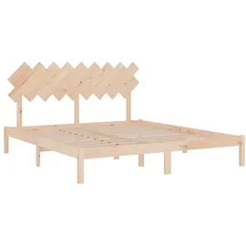 vidaXL Massivholzbett 180 x 200 cm Braun