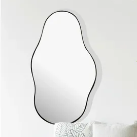 Wohnling Wandspiegel Asymmetrisch 40 x 80 cm Schwarz