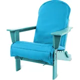 ASPERO Gartenstuhl Adirondack 75 x 75 x 83 cm grau/türkis