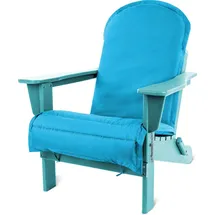 ASPERO Gartenstuhl Adirondack 75 x 75 x 83 cm grau/türkis
