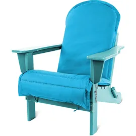ASPERO Gartenstuhl Adirondack 75 x 75 x 83 cm grau/türkis