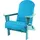 ASPERO Gartenstuhl Adirondack 75 x 75 x 83 cm grau/türkis