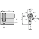 BASI 5020-0040 Profilhalbzylinder 10/70 mm