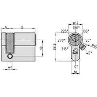 BASI 5020-0040 Profilhalbzylinder 10/70 mm