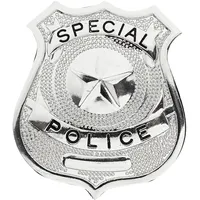 Widmann 3302A - Polizeimarke, Polizist, Silber, Kostüm, Accessoire, Karneval,