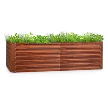 Blumfeldt Rust Grow Hochbeet Gartenbeet verzinktes Stahlblech Rost-Finish Rostrot