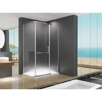 Buylando Clara 100x90x195 cm Eckdusche Duschkabine Satiniert Seiteneinstieg /