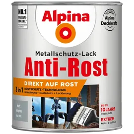 Alpina Anti-Rost Metallschutz-Lack 750 ml matt hellgrau