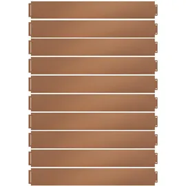 Oskar Vicco Rasenkante, Braun, Metall, Rechteckig, 100x14x0.7 cm, Gartenzubehör, Hochbeete