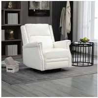 Odikalo Drehsessel Lounge Sessel Einzelsessel Freizeit Liegesessel Drehbar Mehrfarbig weiß