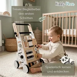 KiddyMoon Lauflernwagen schwarz/weiß