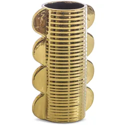 Vase 25 cm Steinzeug Gold