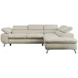 MKS Meble Eckcouch Velours 3-Sitzer Beige