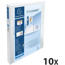 Exacompta Ringbuch Polypropylen DIN A4 Maxi Weiß