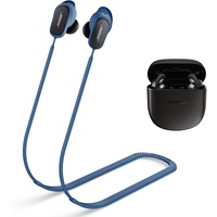 WOFRO Anti-Verlust-Gurt für Bose QuietComfort Ohrhörer II, Sport, weiches Silikon-Umhängeband, Zubehör, kompatibel mit New Bose QuietComfort Ohrhörern, 2 Halsband, Blau