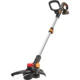 Worx Akku-Rasentrimmer Nitro WG173E, 33 cm Arbeitsbreite Faden, 3-IN-1 Funktion, bürstenloser Motor, inkl. Akku und Ladegerät orange|schwarz