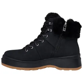 SKECHERS Park City Stiefelette, Schwarzes Duraleather-Kunstfell, 37 EU