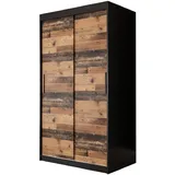 möbel kryspol Schwebetürenschrank OLD STYLE T 100 x 200 x 62 cm Schwarz