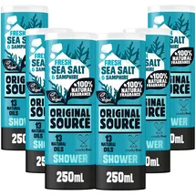 Original Source Duschgel Meersalz & Meerfenchel, vegan, 6er Pack (6 x 250ml)