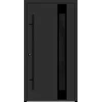 Aluminium Haustür "PALOMA" BLACKLINE 68 mm energiesparend Anthrazit RAL 7016 beidseitig innen öffnend DIN links