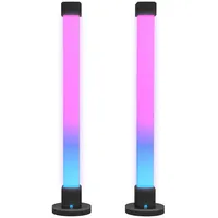 Homcom 2er-Set Tischlampe Tischleuchte mit App- und Fernsteuerung, Musik-Synchronisation,