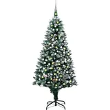 vidaXL Künstlicher Weihnachtsbaum Grün mit Beleuchtung 240 cm