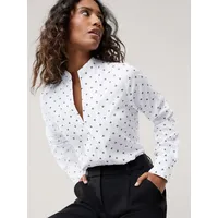 Walbusch Damen Bügelfrei-Bluse Kelchkragen Weiß minimal