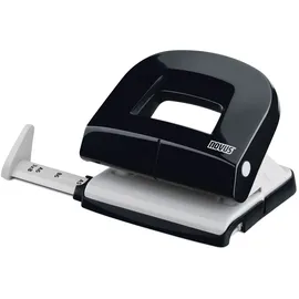 Novus E 216 16 Blatt Lochleistung, mit Anschlagschiene, für Büro und Schreibtisch) schwarz