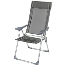 Buri Aluminium-Klappsessel 4-tlg. Schwarz/Grau