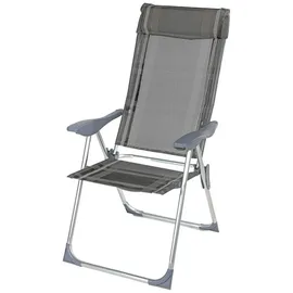 Buri Aluminium-Klappsessel 4-tlg. Schwarz/Grau