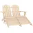 2-Sitzer Adirondack Gartenbank mit Fußstütze 119,5 x 147,5 x 89,5 cm hellbraun 315912